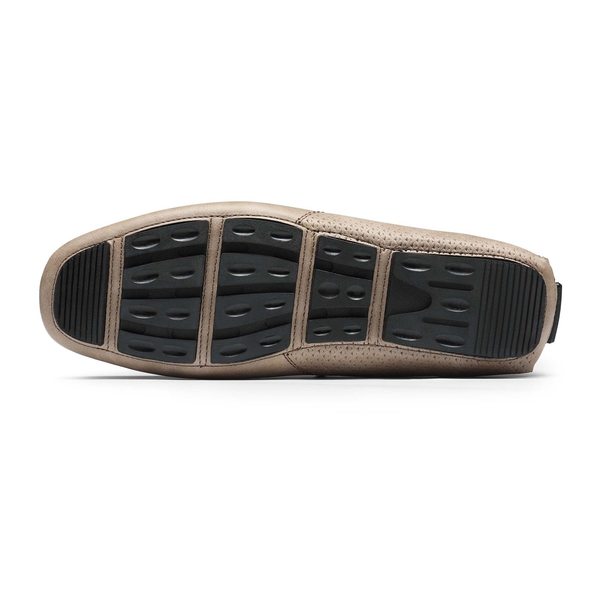 Men's Versatile PU Leather Casual Loafers - BEIGE - 3